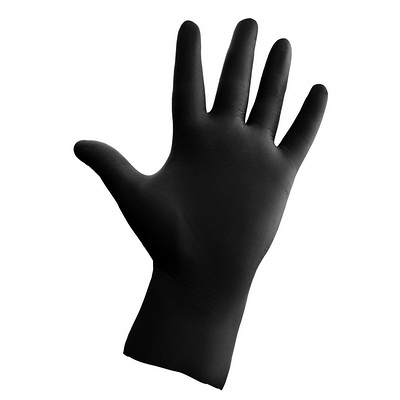 Купить перчатки одноразовые 100 шт xl неопудренные черный нитрил коробка "benovy", 100 шт./упак в Москве