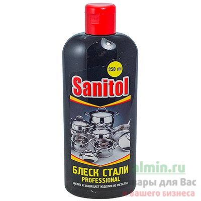 Купить средство чистящее 250мл для нержавеющей стали и других металл поверхностей sanitol gf 1/16 в Москве