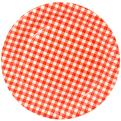 Купить тарелка бумажная d260 мм с дизайном клетка красная картон papstar 1/20/360 (артикул производителя 19669), 20 шт./упак в Москве