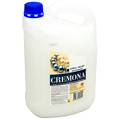 Купить крем-мыло жидкое 5 л жемчужное перламутровое белое нейтральный канистра "кремона" в Москве