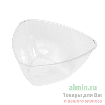 Купить миска 200мл треугольная пластик прозрачный kpn 1/6/390, 6 шт./упак в Москве