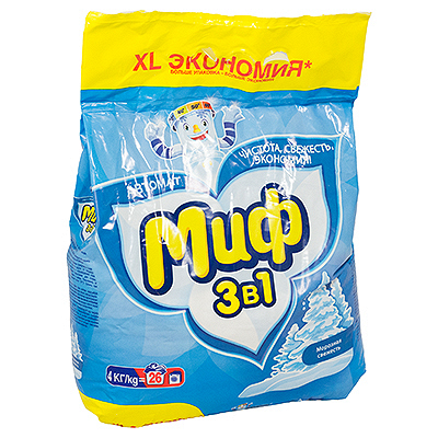 Купить порошок стиральный 4кг миф automat морозная свежесть в п/п p&g в Москве