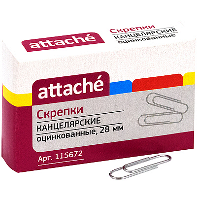 Скрепка канцелярская 28 мм 100 шт/уп Купить скрепка канцелярская 28 мм 100 шт/уп в Москве