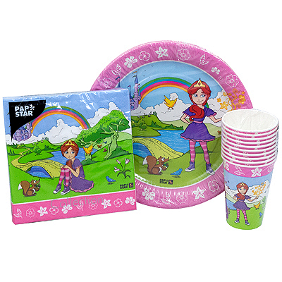 Купить набор посуды праздничный 3 предмета принцесса на 10 персон "papstar" (артикул производителя 86096) в Москве