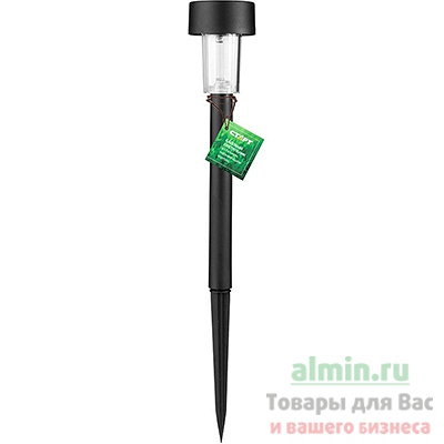 Купить светильник садовый н360 мм led гвоздик пластик черный старт 1/1 в Москве