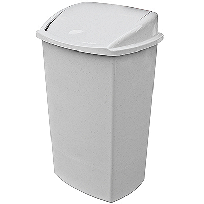 Купить контейнер мусорный прямоугольный 73л дхшхв 365х465х750 мм с качающейся крышкой пластик серый bora 1/8 в Москве