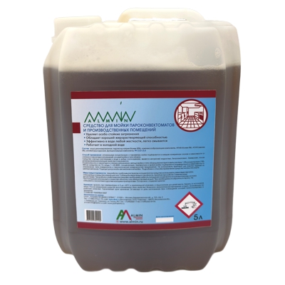 Средство чистящее 5 л для мойки пароконвектоматов и производственных помещений канистра "ALMIN" Купить средство чистящее 5 л для мойки пароконвектоматов и производственных помещений канистра "almin" в Москве