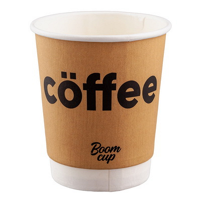 Стакан бумажный 250 мл d80 мм 2-сл 25 шт COFFEE для горячих напитков КРАФТ "BoomCup" Купить стакан бумажный 250 мл d80 мм 2-сл 25 шт coffee для горячих напитков крафт "boomcup" в Москве
