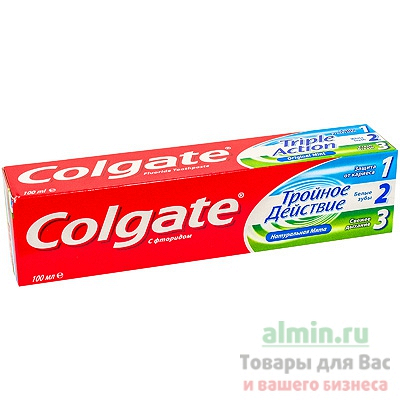 Купить зубная паста colgate 100мл тройное действие colgate-palmolive 1/12 в Москве