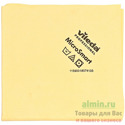 Купить салфетка микроволоконная дхш 400х380 мм микросмарт желтая vileda 1/5/100 (артикул производителя 111574) в Москве