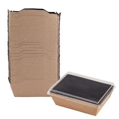 Упаковка 400мл ДхШхВ 145х95х45мм 50шт OPSALAD с прозрачной крышкой КРАФТ черное дно "OSQ" Купить упаковка 400мл дхшхв 145х95х45мм 50шт opsalad с прозрачной крышкой крафт черное дно "osq" в Москве