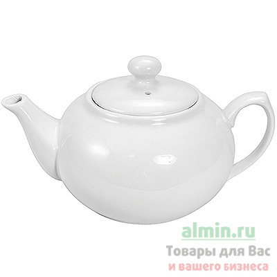 Купить чайник заварочный 530мл фарфоровый белый 1/1 в Москве
