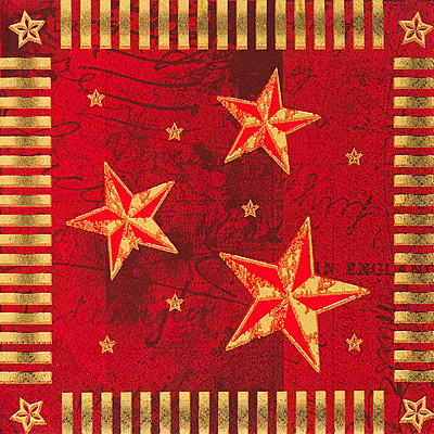 Купить салфетка бумажная 33х33 см 3 -сл 100 шт/уп красная звездное сияние "papstar" (артикул производителя 86042) в Москве