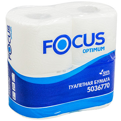 Купить бумага туалетная 2-сл 4 рул/уп focus optimum белая hayat 1/14, 1 шт. (артикул производителя 5036770) в Москве