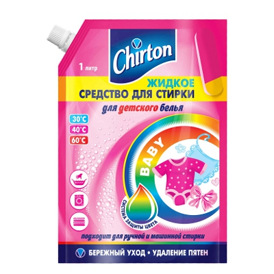 Купить средство для стирки жидкое 1л для детского белья chirton doy-pack gd 1/6 в Москве