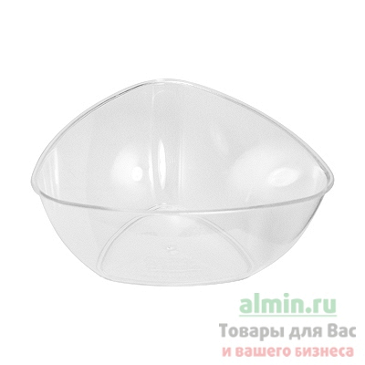 Купить миска 350мл треугольная пластик прозрачный kpn 1/6/288, 6 шт./упак в Москве