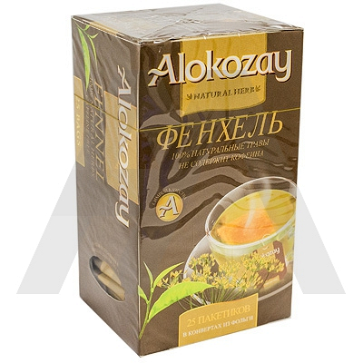 Купить чай травяной пакетированный 25 шт в индивидуальной упак фенхель alokozay 1/24 в Москве
