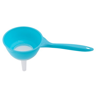 Купить воронка 220х10х115 мм d120 мм с ситом голубая пластик "nn" в Москве