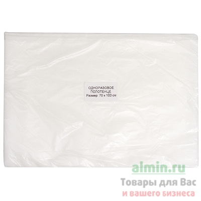 Купить полотенце одноразовое дхш 1000х700 мм в индивидуальной упак спанлейс белое 1/25 в Москве