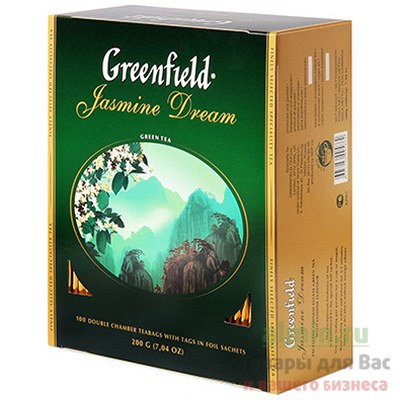 Купить чай зеленый пакетированный 100 шт в индивидуальной упак greenfield fiying dragon 1/9 в Москве