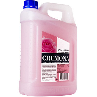 Купить крем-мыло жидкое 5л перламутровое розовое масло кремона канистра "аквалон" в Москве