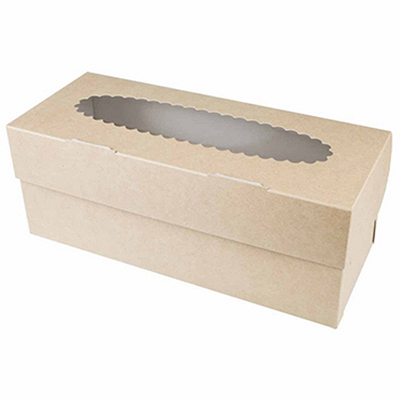 Купить коробка для пирожных дхшхв 250х100х100 мм с окном картон крафт gdc 1/25/150, 25 шт./упак в Москве
