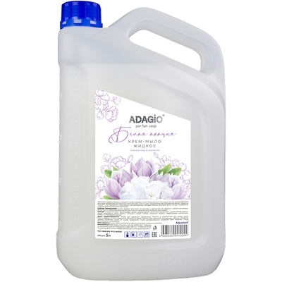Купить крем-мыло жидкое 5 л перламутровое белая акация канистра "адажио" в Москве