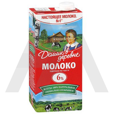 Купить молоко 6% 0.95л домик в деревне ультрапастеризованное 1/12, 12 шт./упак в Москве