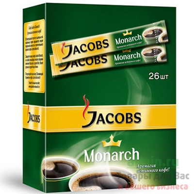 Купить кофе растворимый порционный 1.8г 26 шт/уп jacobs monarch 1/1 в Москве