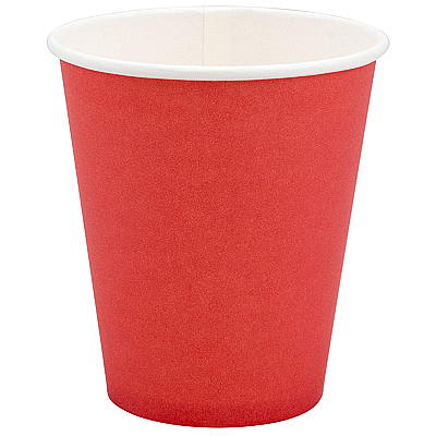 Купить стакан бумажный 250 мл d80 мм 1-сл для горячих напитков красный бумага "papperskopp", 50 шт./упак в Москве