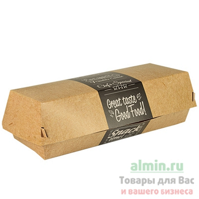 Купить упаковка для роллов дхшхв 210х75х62 мм с дизайном good food! прямоугольная эко картон papstar 1/125/375 (артикул производителя 85825), 125 шт./упак в Москве