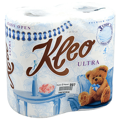 Бумага туалетная 3-сл 4 рул/уп KLEO ULTRA БЕЛАЯ СЦБК Купить бумага туалетная 3-сл 4 рул/уп kleo ultra белая сцбк в Москве