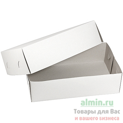 Купить коробка для пирожных дхшхв 350х220х100 мм картон белая 1/100, 100 шт./упак в Москве