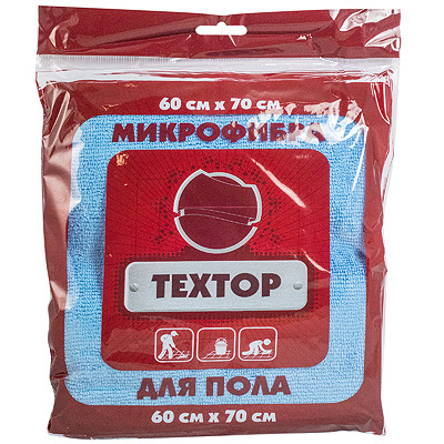 Купить тряпка для пола дхш 700х600 мм 1 шт/уп микрофибра цвет в ассортименте textop 1/100, 1 шт. в Москве