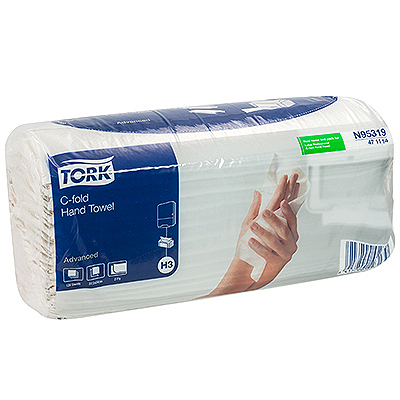 Купить полотенце бумажное листовое 2-сл 120 лист/уп 240х275 мм с-сложения tork h3 advanced (арт.471114) белое sca 1/20, 1 шт. (артикул производителя 95319) в Москве