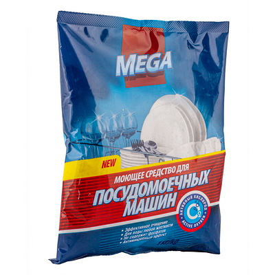 Купить порошок моющий для посудомоечных машин 1 кг в п/п "мега" в Москве