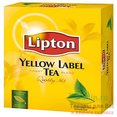 Купить чай черный пакетированный 100 шт/уп lipton yellow label 1/9 в Москве