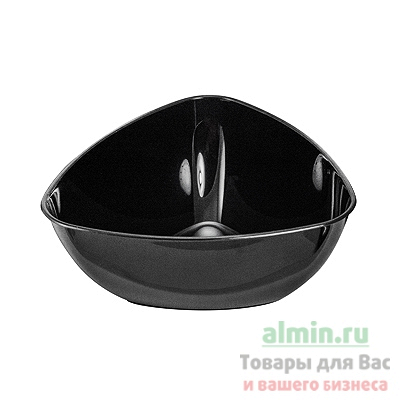 Купить миска 500мл треугольная пластик черный kpn 1/6/180, 6 шт./упак в Москве