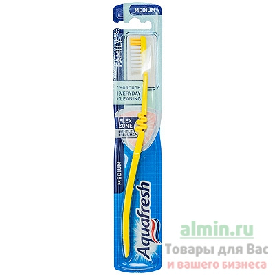 Купить зубная щетка aquafresh 1 шт/уп family flex средняя жесткость 1/12/144 в Москве