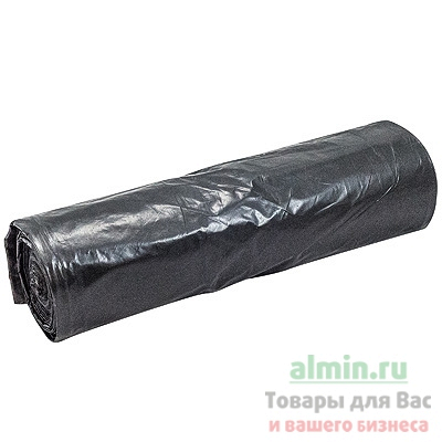 Купить мешок (пакет) мусорный 240л 900х1400 мм 50 мкм в рулоне пвд черный 1/10/80, 10 шт./упак в Москве