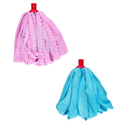 Купить насадка - моп (mop) для швабры юбка ленточная с резьбой цвет в ассортименте микрофибра "proff" 1/50 в Москве