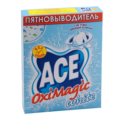 Купить пятновыводитель порошковый 500г для белого белья ace oxi magic p&g в Москве