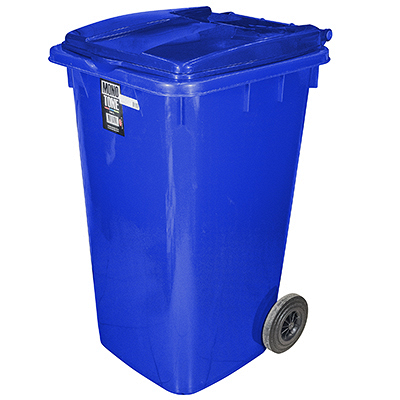 Купить бак мусорный прямоугольный 240л дхшхв 730х580х1050 мм уценка! (царапины) на колесах пластик синий bora в Москве