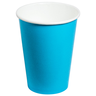 Купить стакан бумажный 350мл d90 мм 1-сл для горячих напитков голубой v, 50 шт./упак в Москве