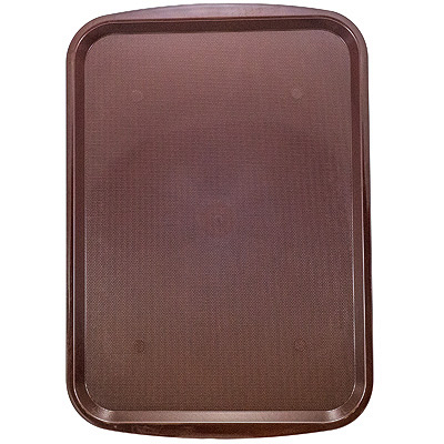 Купить поднос прямоугольный 650х455 мм противоскользящий коричневый пластик "bora" 1/12, 1 шт. в Москве