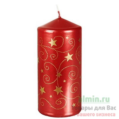 Купить свеча столбик н130хd60 мм маленькие звезды красная papstar 1/6 (артикул производителя 81300) в Москве