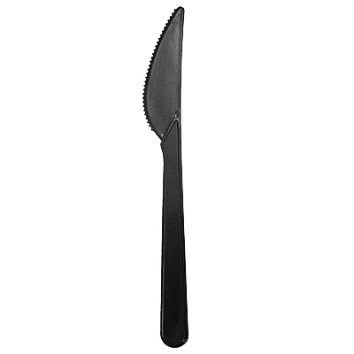 Купить нож столовый н180 мм ps черный, 50 шт./упак в Москве