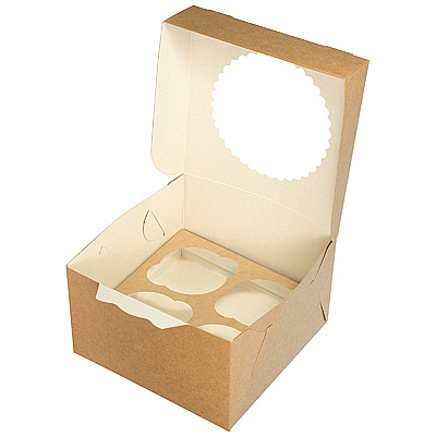 Купить коробка для пирожных дхшхв 160х160х100 мм с окном картон крафт gdc, 25 шт./упак в Москве