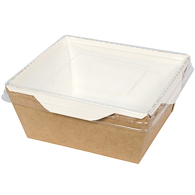 Купить контейнер бумажный 350мл дхшхв 121х106х55мм opsalad с прозрачной крышкой крафт "osq", 50 шт./упак в Москве