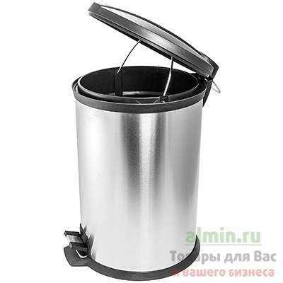 Купить ведро мусорное 20л н450хd350 мм с педалью металл 1/2 в Москве